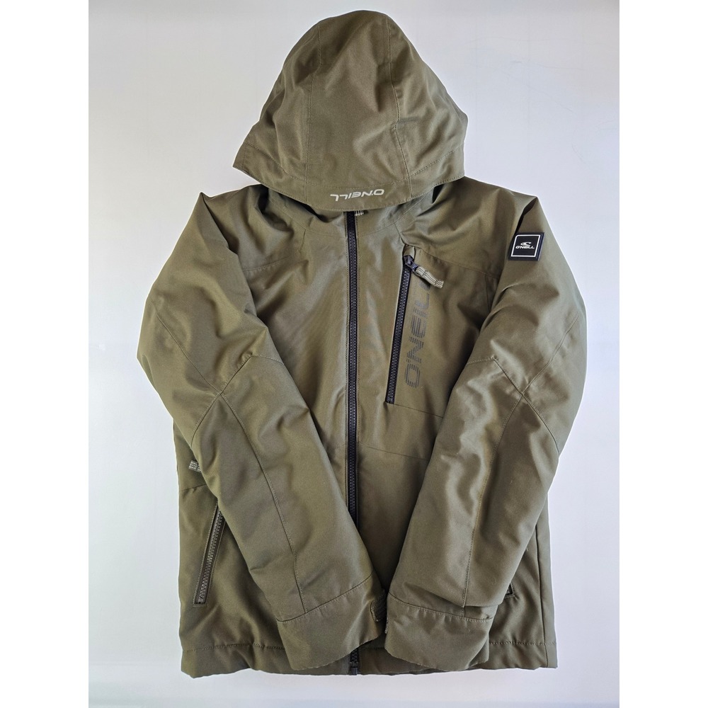 O'Neill Kids Olive Green 10K Waterproof Insulated Snow Jacket-12 Tech Stretch